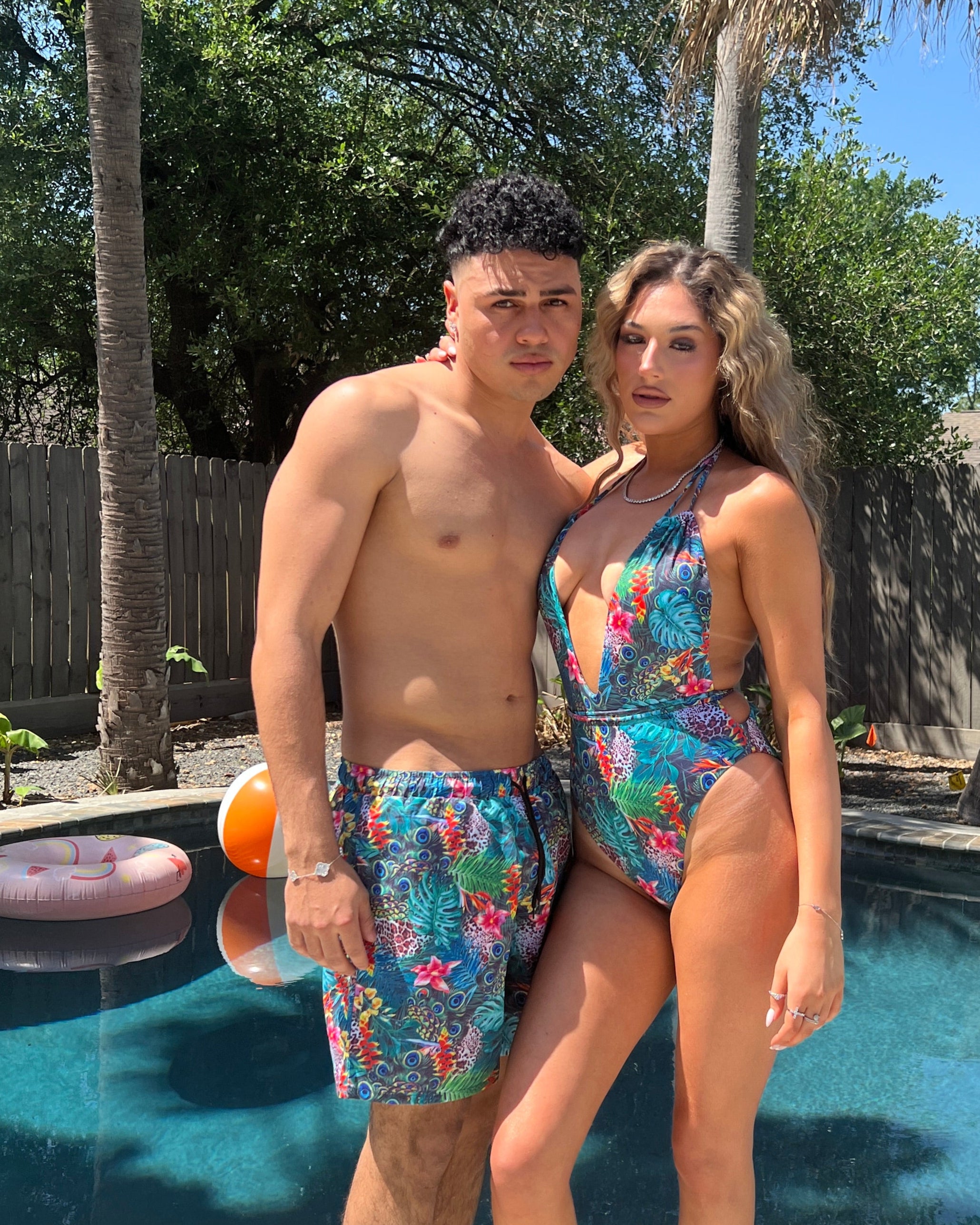 AMAZON BAE ONE PIECE COUPLES MATCHING SWIMSUITS