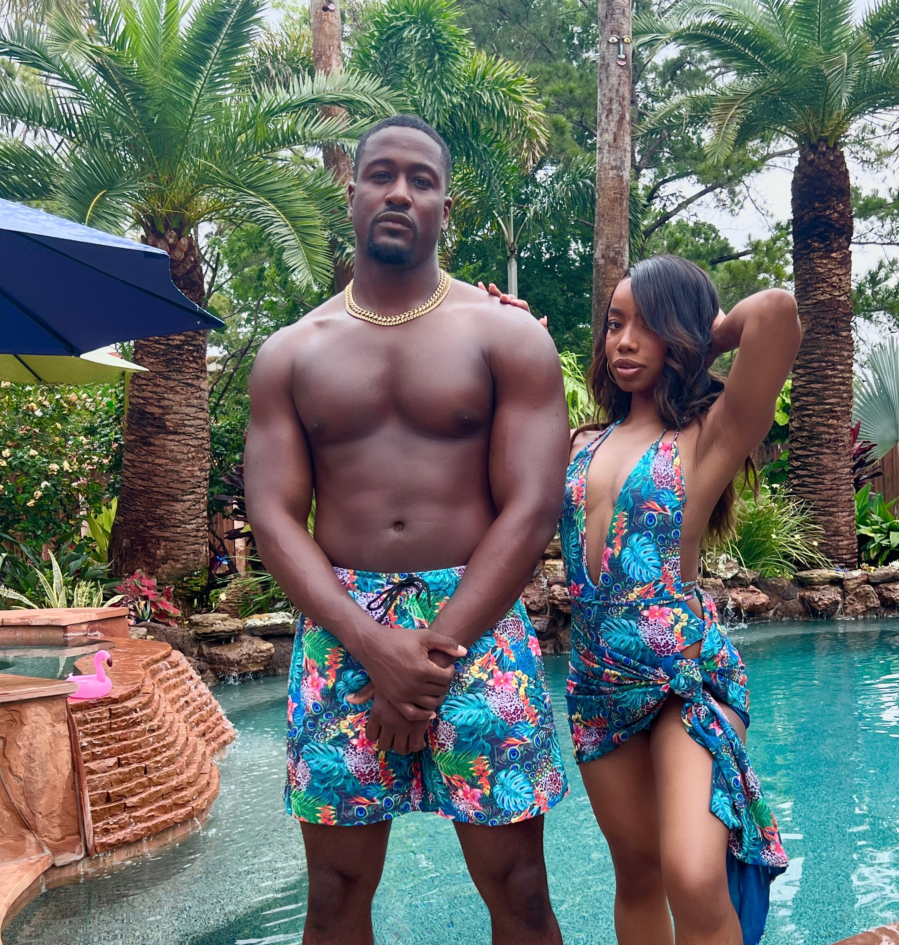AMAZON BAE ONE PIECE COUPLES MATCHING SWIMSUITS