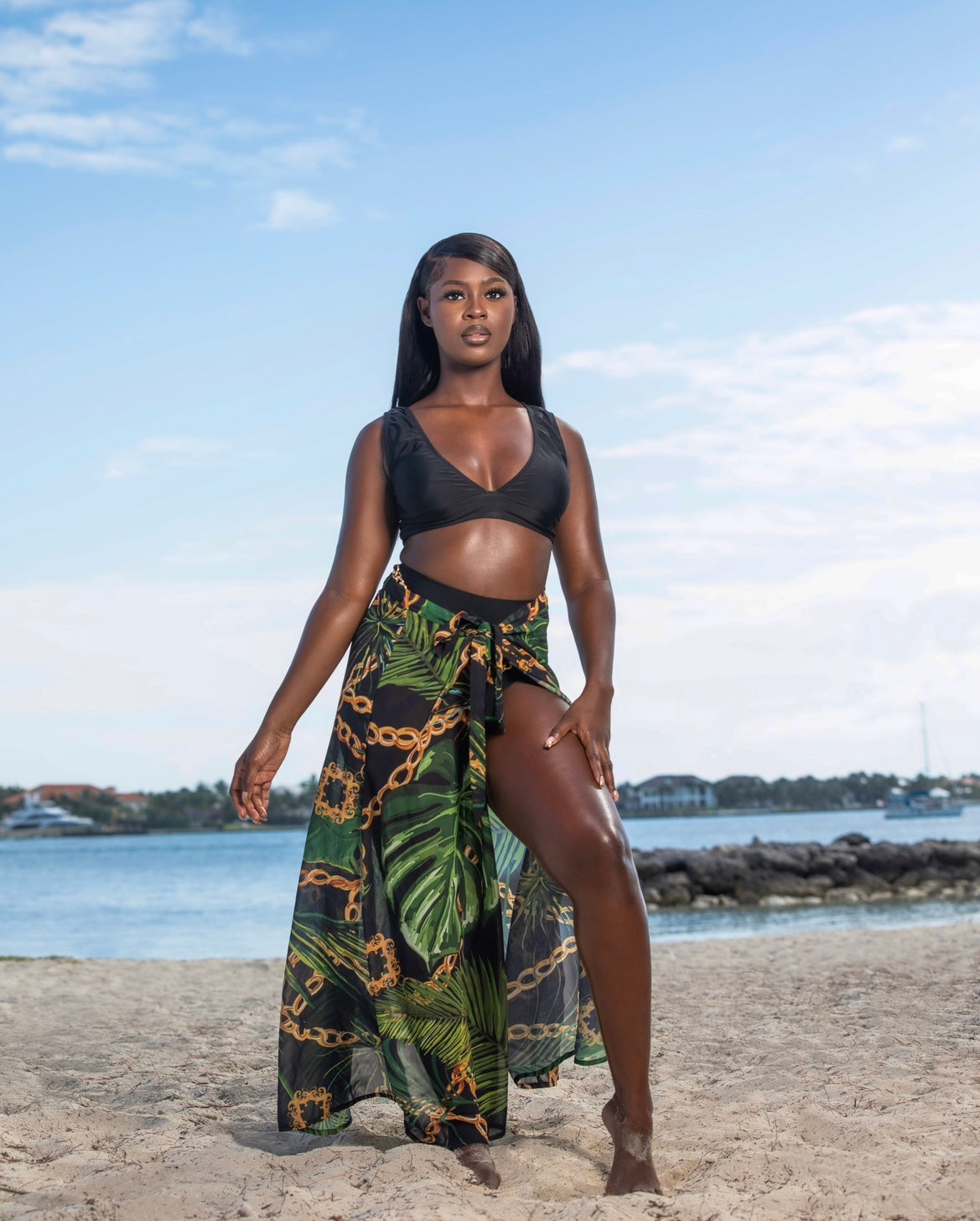 LUXURIOUS HIGH WAIST BIKINI AND COVER UP โ 2Baecation