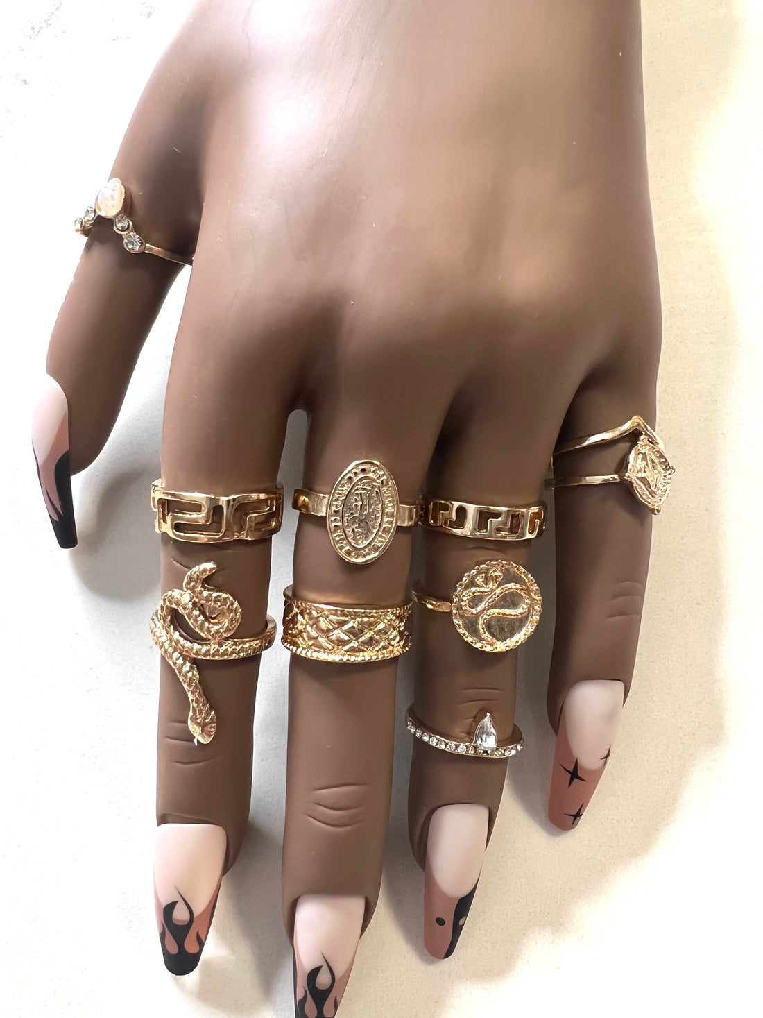 Gold midi rings