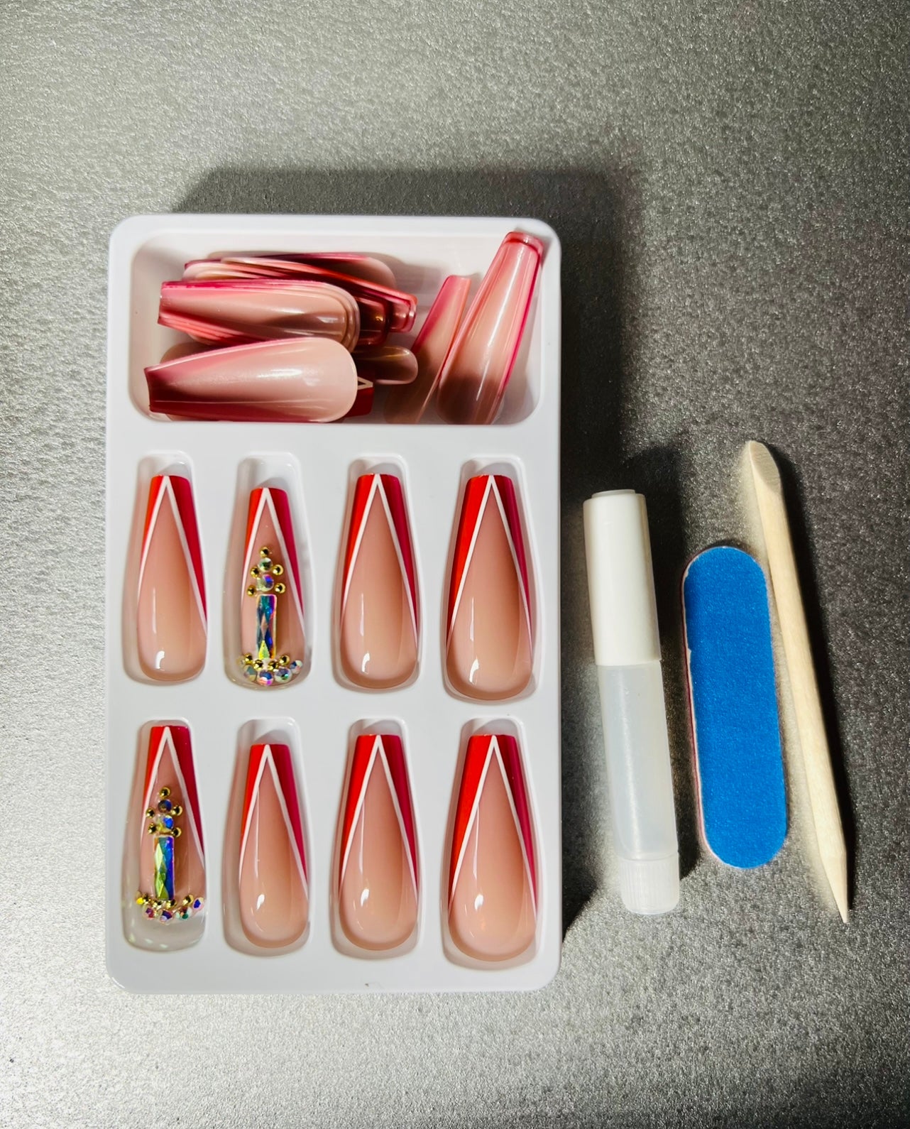 Vacation | Long with bling Press on nails