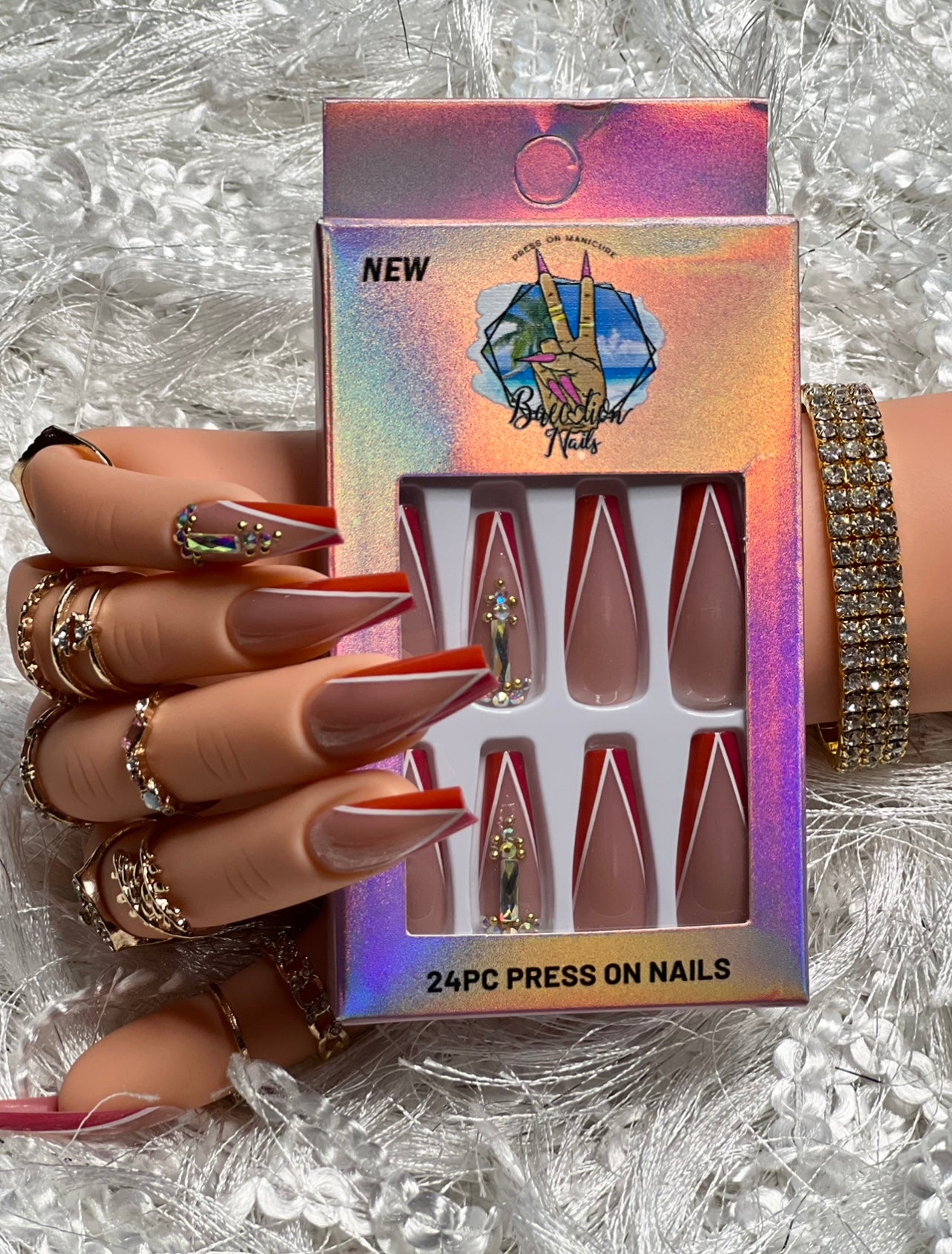 Vacation | Long with bling Press on nails