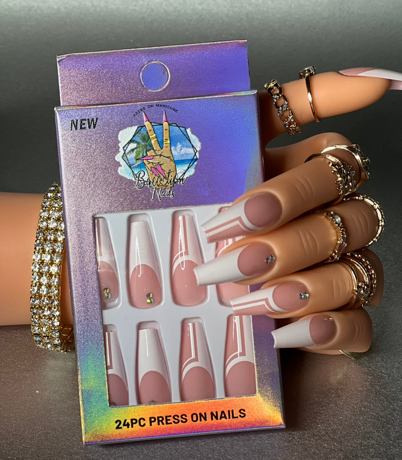 Classic Lady | Long french Press on nails