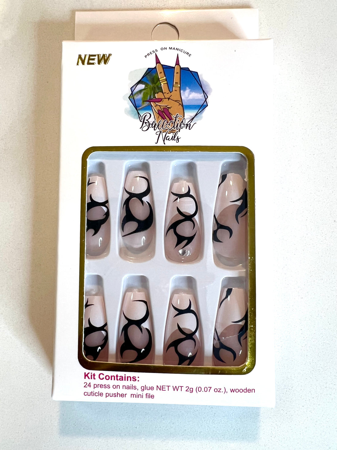 Wild Nights l French tip press on nails