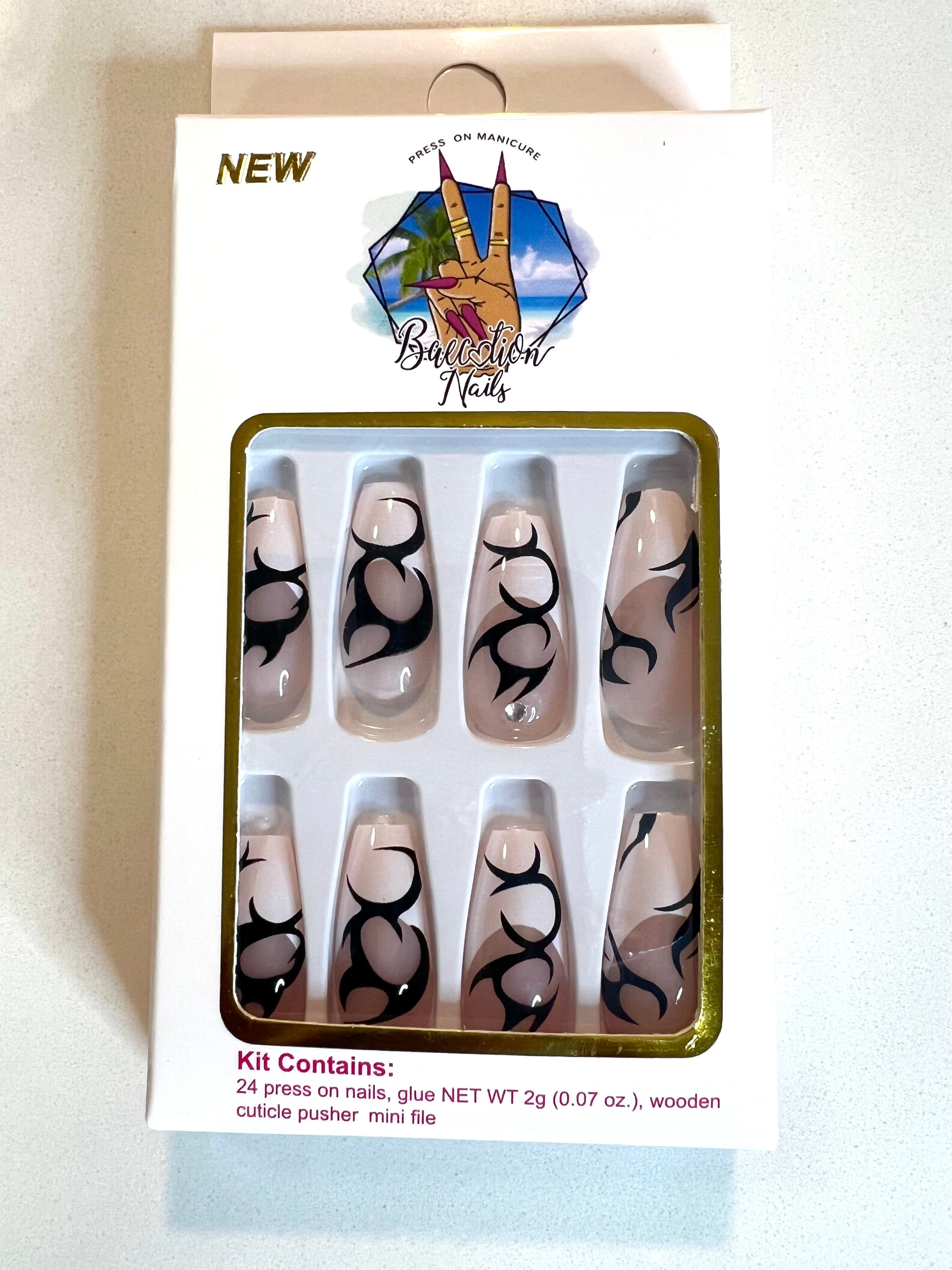 Wild Nights l French tip press on nails