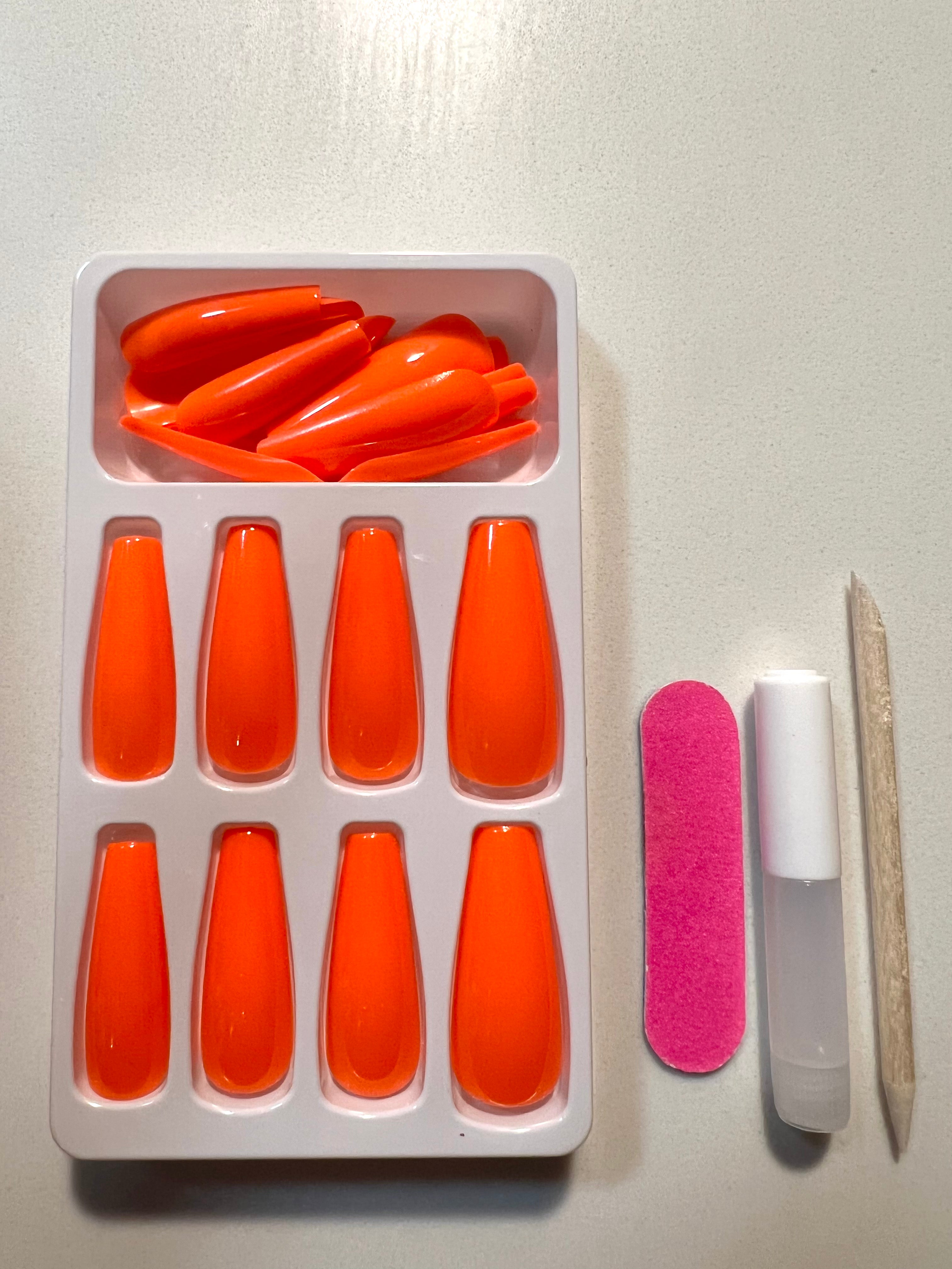 Summer Love l Orange press on nails