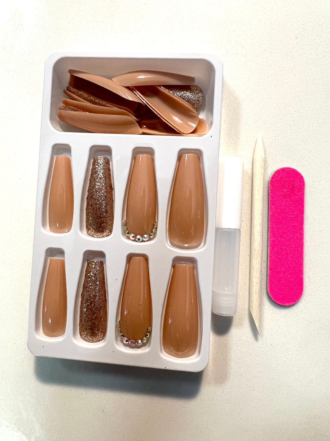 Nude Beach l Nude press on nails