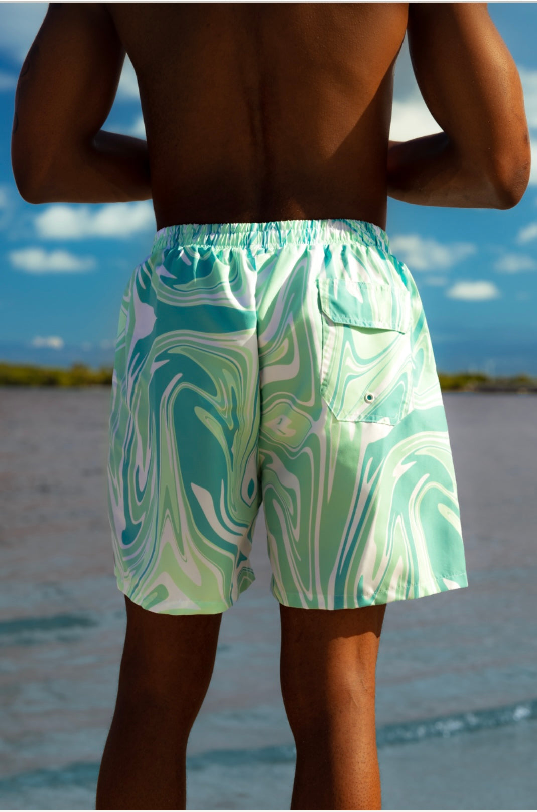 GROOVY BAE MENS SWIM TRUNKS