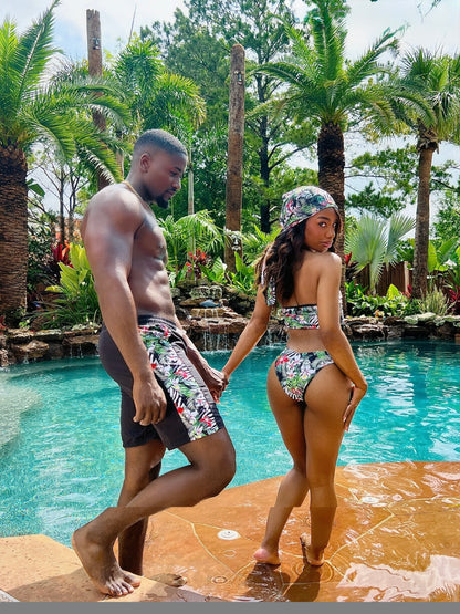 WILD BAE REVERSIBLE COUPLES MATCHING SWIMSUITS