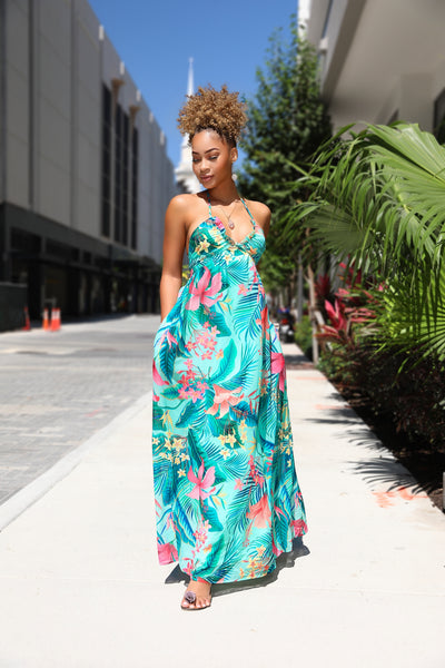 MIAMI FLORAL MAXI DRESS – 2Baecation