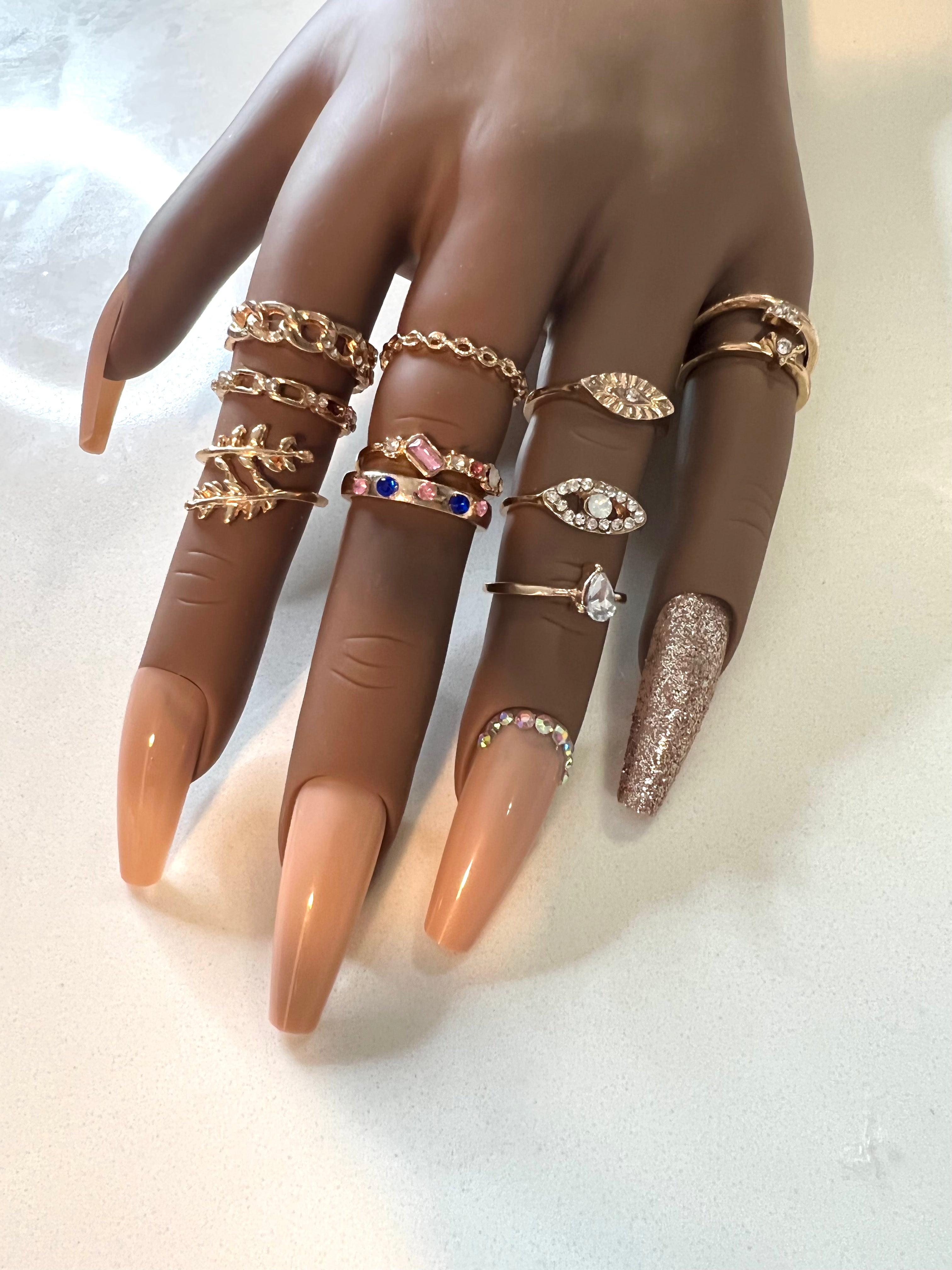Gold Midi rings 2Baecation
