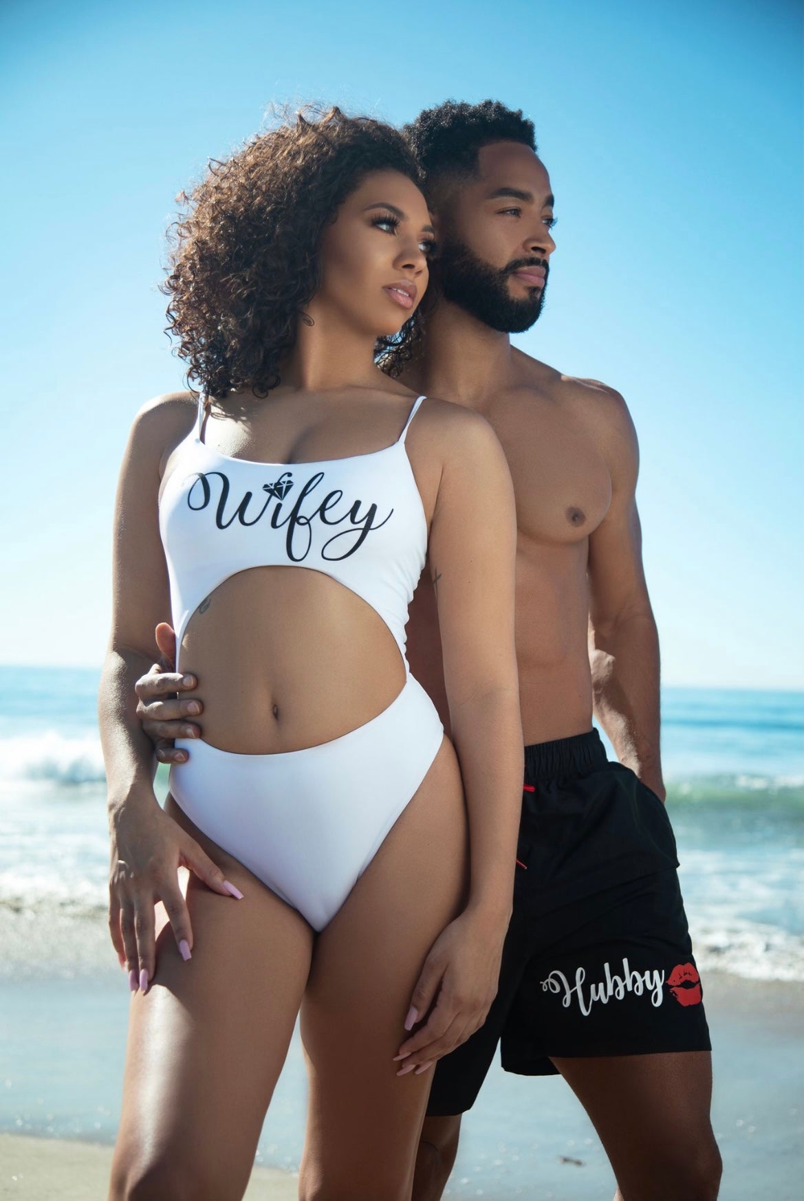 GROOVY BAE ONE PIECE COUPLES MATCHING SWIMSUITS – 2Baecation