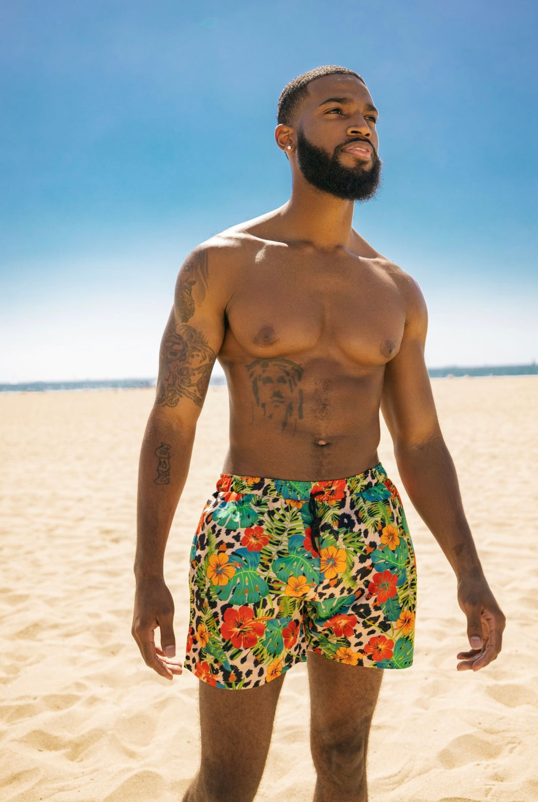 TROPICAL BAE MENS SWIM TRUNKS