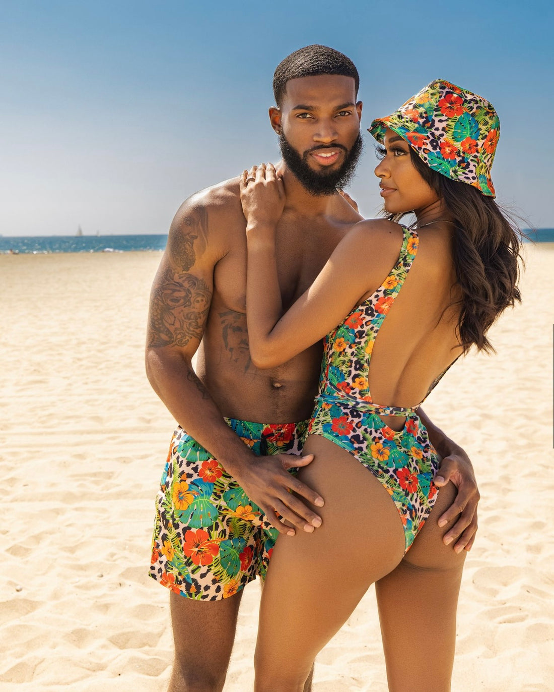 TROPICAL BAE COUPLES MATCHING SWIMSUITS