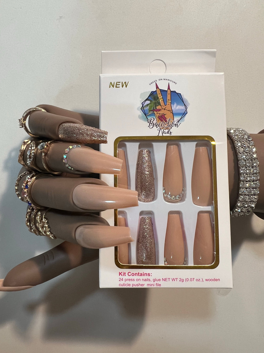 Nude Beach l Nude press on nails